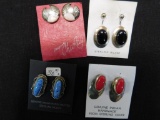 Sterling & Precious Stone Earrings