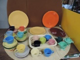 Fifty plus pieces of marked Fiesta china.