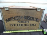 Wooden Budweiser box.