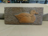 Handcarved Wooden Duck Plaque