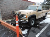 1990 Chevrolet 2500 4x4 plow truck with 54K miles & a lift gate.