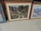 Five large frame prints from various artists.