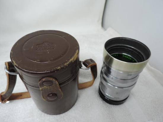 Nippon Kogaku 1X 48mm lens with leather case.