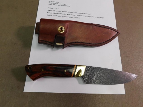 Gary Harders SD knives custom Damascus knife