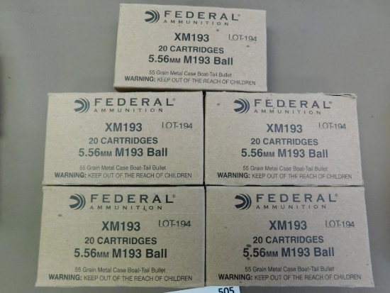 Federal 5.56 XM193 ball ammunition