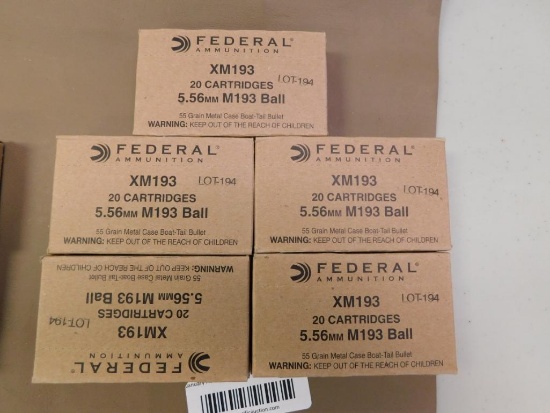 Federal 5.56 XM193 ball ammunition