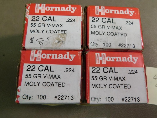 Hornady 22 cal bullets for reloading