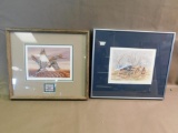 Signed and numbered waterfowl artwork