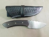 Wolf Track Custom handmade Damascus hunting knife