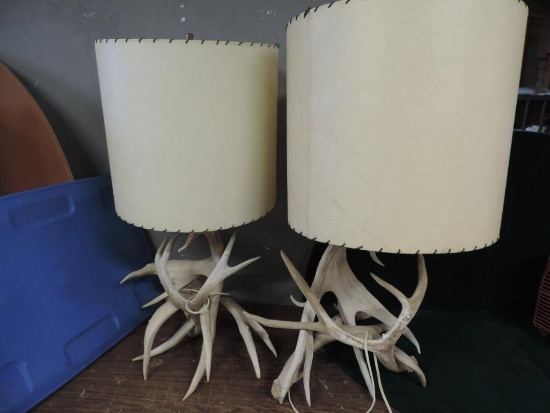 Pair of nice antler lamps.