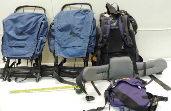 Four kelty packs.