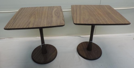 Pair of 15x15x17" mid century tables.