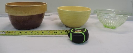 McCoy-Cook rite-8" green depression bowl.