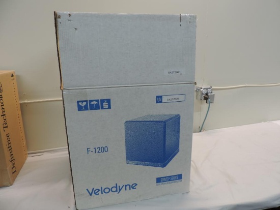 Velodyne F-1200-B speaker with box.