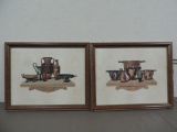 Framed Rodwell & Martin prints engraved by Henry Moses.