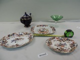 Mason's platters- blue hall teapot and more.