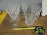 Fourteen Waterford glasses with 6