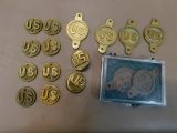 United States Brass Badge Assortment