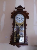 Handcarved Wooden Wall Clock