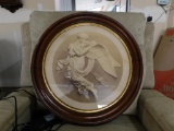 Round Archangel Framed Print