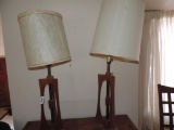 Pair of mid century lamps.