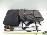 Timbuk2 bag- Carhartt overalls XXL- Mountain profile sticks.