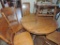 Oak Table with 5 Chairs & 2 leaf's