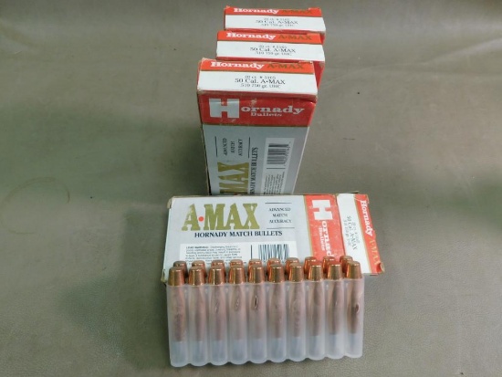 Hornady 50 BMG A-Max bullets for reloading