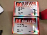 45 cal bullets for reloading
