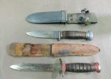 Imperial dagger and USN Mark 1 knife
