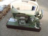 Green New Home Sewing Machine with Case