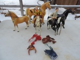 Vintage Plastic Horses & Cowboys