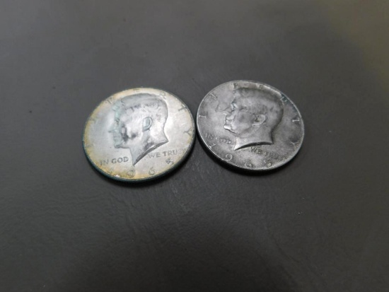 1965 Kennedy US Half Dollar Coins