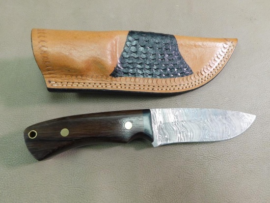 Gary Harders SD knives custom blacksmith forged Damascus knife