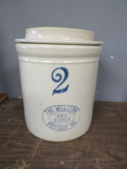 Western No. 2 Crock w/ Lid