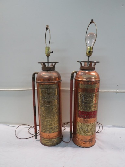 Copper Fire Extinguisher Lamps