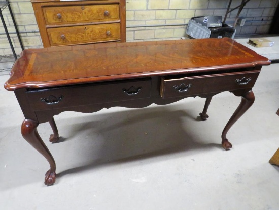 Thomasville Claw Foot Sofa Table w/ Drawers