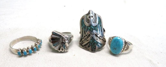 Sterling and Turquoise Rings