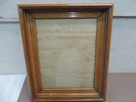 Early Framed Memorial