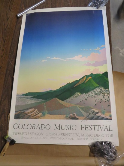 1988 Colorado Music Festival Artist Signed Poster