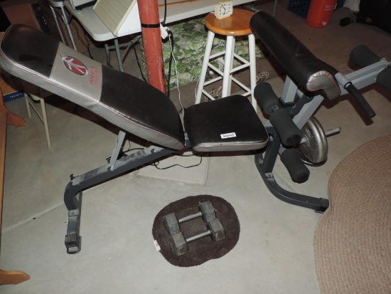 Marcy Diamond Elite Weight bench with Weights