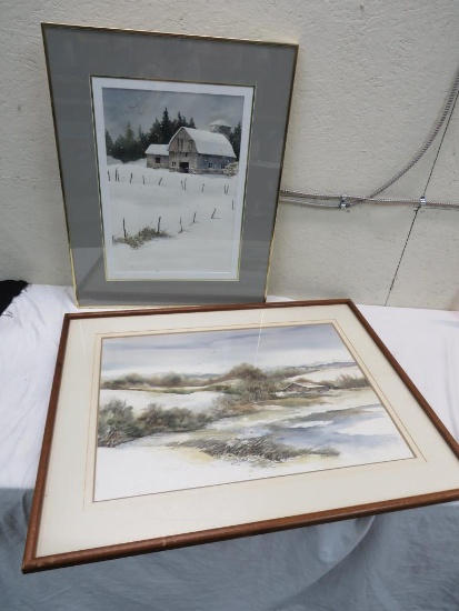 Mary Vander Molen Artist Signed Framed Watercolor's