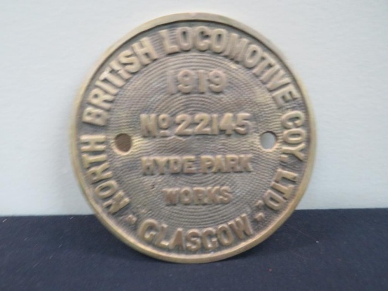 North British Locomotive Steam Worksplate