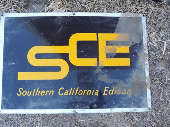 Porcelain Southern California Edison Sign
