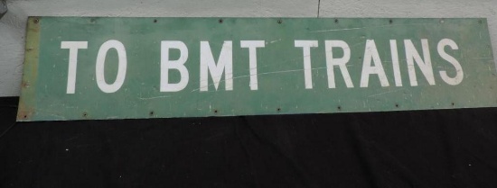 To BMT Metal Train Sign