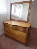 Antique Buffet and Mirror