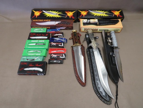 Sheath And Folding Knife Assortment