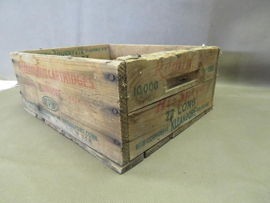 Remington 22 Long Wooden Ammunition Crate