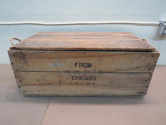 Great Early Wooden Shipping Crate