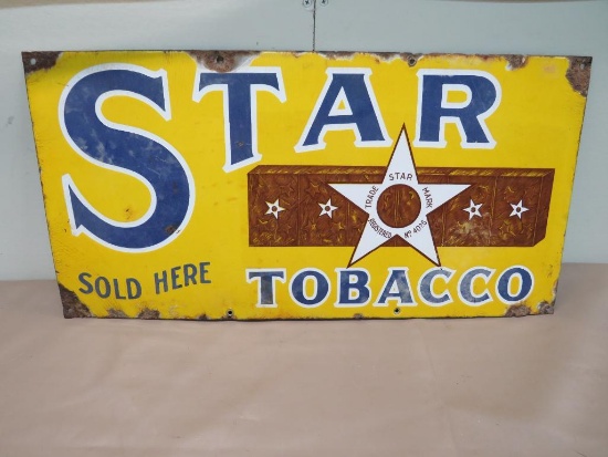 1910 Star Tobacco Porcelain Sign